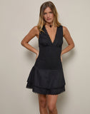 Image of Hevosia Ruched Mini Dress in Black