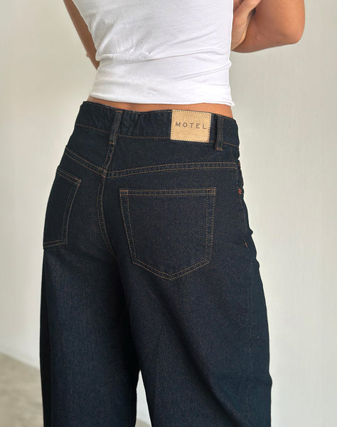 Image of High Rise Barrel Jean in Indigo