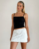 image of Nisya Skirt in Textured Floral White