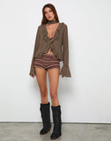 Image of Hirap Blouse with Scarf in Chiffon Coffee