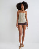 Image of Hisana Bandeau Top in Stripe Yellow