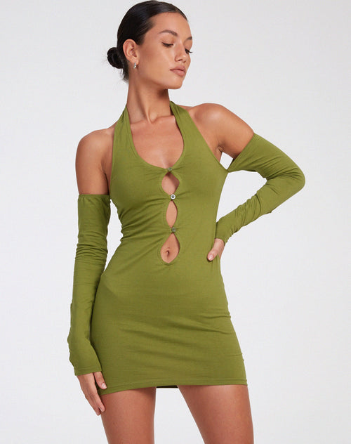 image of Hojay Mini Dress in Khaki