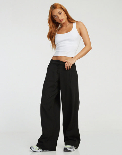 image of Hondra Wide Leg Trouser in Black