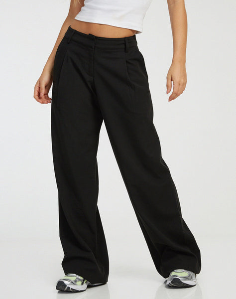 image of Hondra Wide Leg Trouser in Black