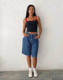 image of Low Rise Skater Shorts in Core Blue Stone