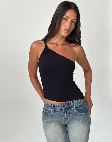 Yung Halterneck Wrap Top in Floral Land Black