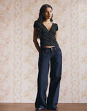 Image of Ilias Corset Top in Basic Polka Black