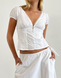 Image of Ilias Corset Top in Poplin White