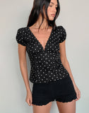 Image of Ilias Corset Top in Basic Polka Black
