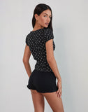 Image of Ilias Corset Top in Basic Polka Black