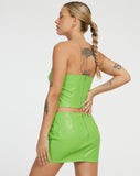 image of Ima Mini Skirt in PU Neon Green