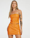 image of Ima Skirt in PU Neon Orange