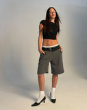 Image of Setya Long Line Tailored Shorts in Charcoal