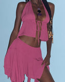 Image of Daco Waterfall Mini Skirt in Rose Crinkle