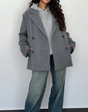 Image of Binaiya Oversized Wool Blazer in Grey