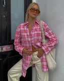 Image of Gane Shirt in Check Pink White