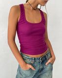 Image of Roxe Ribbed Vest Top in Berry