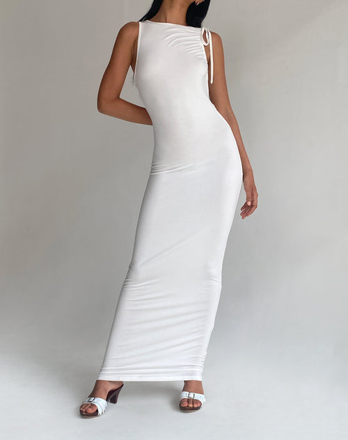 Image of Elinor Maxi Dress in Slinky White