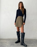 Image of Sheny Mini Skirt in Khaki