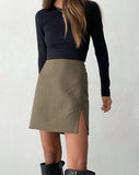 Image of Sheny Mini Skirt in Khaki