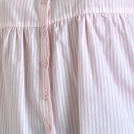 Immy Top in Small Stripe Vertical Candy Pink