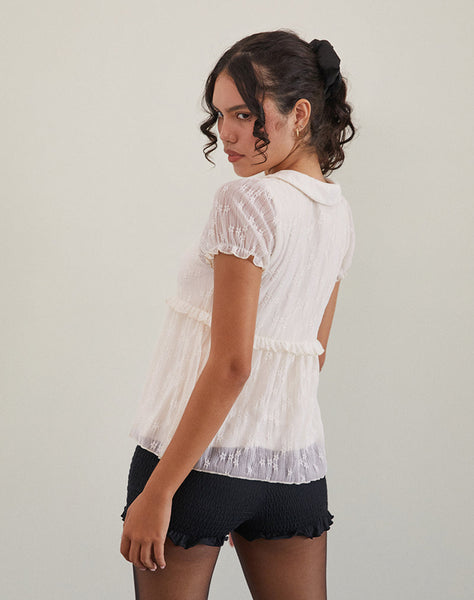 Image of Immy Blouse in Lace Ivory