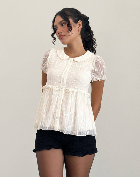 Image of Immy Blouse in Lace Ivory