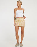 image of Imsa Mini Skirt in Daisy Chain Cream