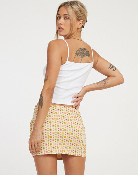 image of Imsa Mini Skirt in Daisy Chain Cream