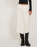 Image of India Midi Skirt in Poplin White