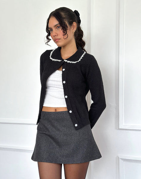 Image of Iniya Aline Mini Skirt in Dark Grey