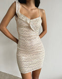 Image of Iskaya Frill Mini Dress in Sequin Neutral