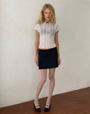 Image of Istaka Mini Skirt in Black Tailoring