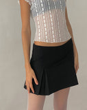 Image of Istaka Mini Skirt in Black Tailoring