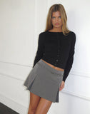 Image of Isti Pleated Belted Mini Skirt in Charcoal