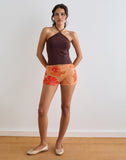 Image of Istora Shorts in Watercolour Hibiscus Orange