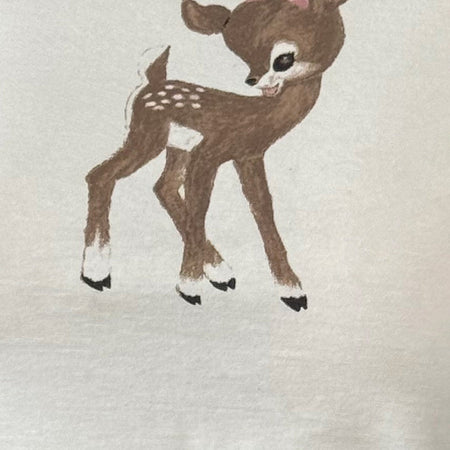 Izzy Top in Off White Deer Print