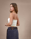 Image of Jachai Frill Detail Bandeau Top in Off White