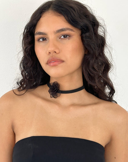 Colette Cord Big Bow Necklace by Gemini Jewels