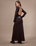 image of Jadie Long Sleeve Maxi Dress in Coffee