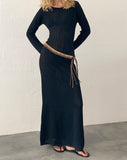 Image of Jadie Open Back Maxi Dress in Black