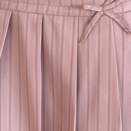 Jadzia Drop Waist Mini Dress in Blush Pinstripe