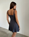 Image of Jadzia Drop Waist Mini Dress in Charcoal Grey