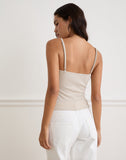 Image of Jalari Eyelet Cami Top in Knit Oatmeal