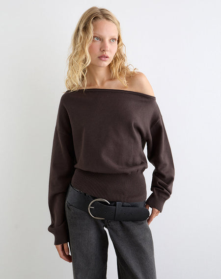 Jalira Asymmetric Jumper in Cream