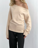 Image of Jalira Asymmetric Jumper in Cream