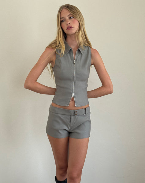 Image of Jarli Hot Pants in Stretch Tailoring Grey