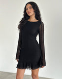 Image of Janawa Backless Mini Dress in Lace Black