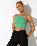 image of Janli Crop Top in Tailoring Green