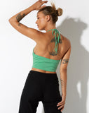 image of Janli Crop Top in Tailoring Green